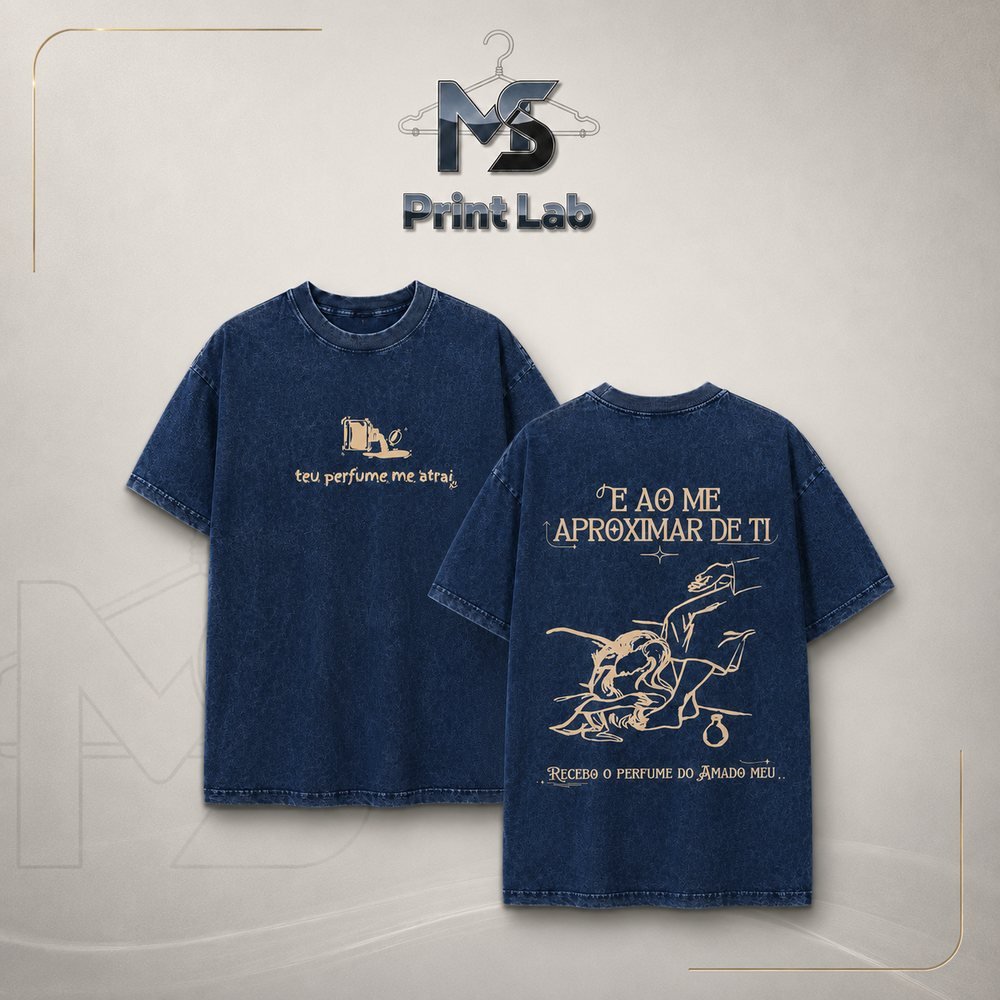 Teu perfume me atrai — camiseta personalizada em DTF pela MS Print Lab